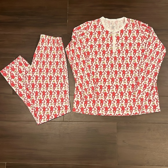 Roller Rabbit Monkey Pajamas in Pink - Petite - Picture 5 of 11